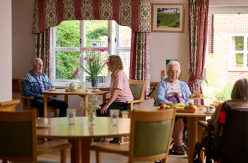 care home residents communal dining